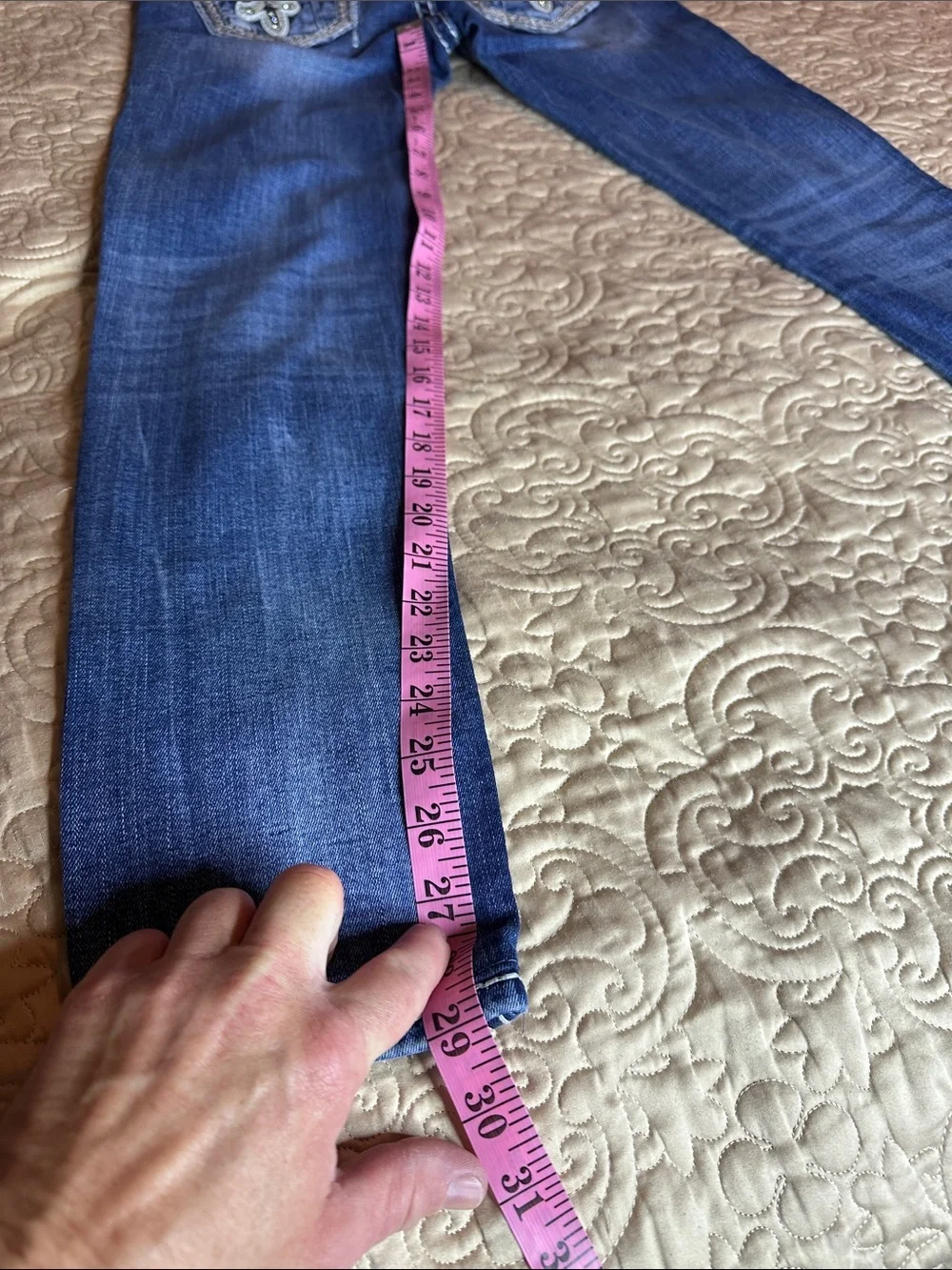 Rock Revival 26” waist 29” inseam CodeDark Blue Women's Embellishmed details